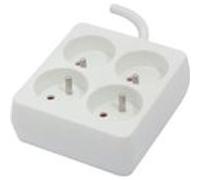 Chacon Multiprise sans interrupteur - 4 prises, câble 90 cm