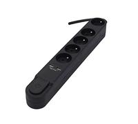 CHACON Bloc Design 5x16A avec Interrupteur + 2 USB - 3 m - Noir