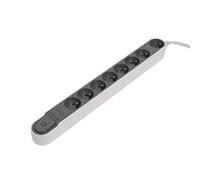 CHACON Bloc Design parafoudre 8x16A avec Interrupteur - 1,5 m - Gris foncé 49812