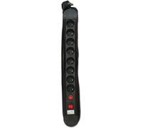 Multiprise avec parafoudre Chacon 48650 x8 noir contact de protection Noir G