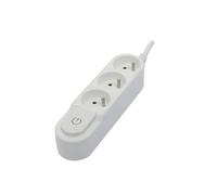 Chacon Bloc multiprise 3x16A - 3500W - câble H05VV-F 3x1,5mm² - 3m - Blanc