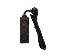 Chacon Bloc multiprise 3 prises - Noir