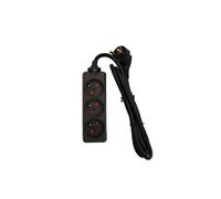 Chacon Bloc multiprise 3 prises - Noir