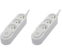 Chacon Bloc multiprise 3x16A - 3500W - câble H05VV-F 3x1,5mm² - 3m - Blanc (Lot de 2)
