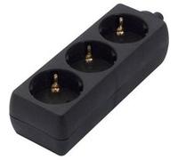 Chacon - Bloc multiprise 3x16A sans cordon - Noir Noir