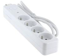 Chacon Multiprise parafoudre 4 x 16 A 1,5 m Protection surtension Fiche plate 30% plastique recyclé