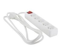Chacon Multiprise 5 prises avec interrupteur 5x16A 3500W câble H05VV-F 3x1,5mm² 3 m Blanc