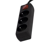 Chacon Bloc multiprise CHA48024 – 3 prises 16 A avec interrupteur 1,5 m Noir