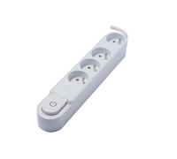 Chacon Multiprise CHA48850 - 4 prises 16A, 1,5 m, interrupteur/disjoncteur, sans parafoudre, blanc