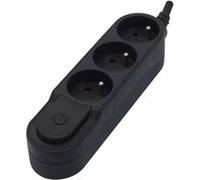 Chacon - Bloc multiprise interr. 3x16A 1,5m - noir Noir