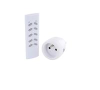 CHACON Kit télécommande sans fil 4 canaux + prise - portée 30m - Blanc- 2300W