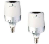 Chacon - Lot de 2 ampoules LED E14 Bluetooth + enceinte avec télécommande