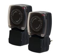 Chacon - Programmateurs mécaniques 53008 - Étanches IP44 pour extérieur - Lot de 2