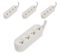 Chacon - Lot de 4 blocs multiprise 4x16A 3500W câble 1,5m - blanc Blanc