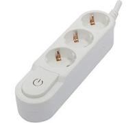 Bloc Design 3x16A avec interrupteur - 0,5m - Blanc (SCH)