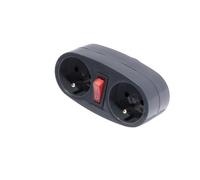 CHACON Prise Biplite 16A avec interrupteur anthracite (Lot de 3)