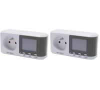 Chacon Prise Consommation Electrique, Compteur de Consommation, Consomètre - EcoWatt 570 (Lot de 2)