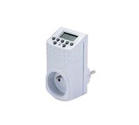 CHACON Programmateur Digital avec Prise FR - 140 programmes - 2000W - Blanc