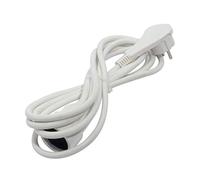 Chacon Prolongateur HO5VVF 3 x 1,5 mm² - 3 m - blanc - avec fiche plate Schuko