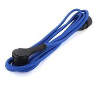 Chacon Prolongateur Textile 3m 3x1,5m2 Textile Cable & Noire fiche Plate Bleu