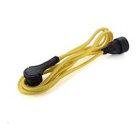 Chacon - Prolongateur textile fiche plate 5m - Jaune et noir Noir