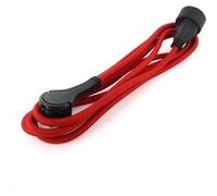 Chacon - Prolongateur textile fiche plate 3m - Rouge et noir