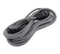 Chacon - Prolongateur textile Schuko fiche plate 3m - noir/blanc