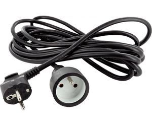 Chacon Rallonge 230 V avec terre - 5 m - Noir