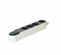 Chacon Rallonge 4 prises Schuko - Gris