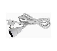 CHACON Rallonge électrique 3 m fiche plate 2 broches blanc HO5VVF 3x1,5 mm² IP20 16 A 3500 W