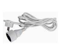 CHACON Rallonge électrique 3 m fiche plate 2 broches blanc HO5VVF 3x1,5 mm² IP20 16 A 3500 W