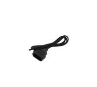 Chacon Rallonge textile noire 6A - 1.5m. Fiche noire