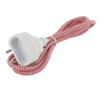 Chacon Rallonge textile 1,5 m 6 A rouge/blanc – fiche blanche