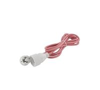 CHACON Rallonge Textile Rouge/Blanc - avec fiche Blanche - 3m
