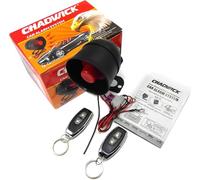 CHADWICK Sirène d'alarme de voiture, système de protection universel avec 2 télécommandes, sensibilité à 7 niveaux, 12 V, dispositif antivol, pas de filetage inclus, installation non destructive (CW