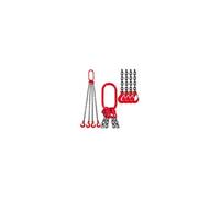 VEVOR Élingue chaîne 4 brins G80 8 mm x 1 m – 4 t avec crochets acier