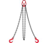 Chaîne d'arrimage Élingue chaîne - G80 8 mm x 3 m - 2 crochets de sécurité - Capacité de charge 3,17 t (3170 kg) - Chaîne de levage et chaîne forestière