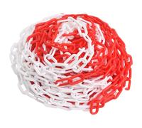 Chaîne d'Avertissement Rouge et Blanc 30 m Ø4 mm Plastique Sécurité vidaXL