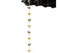 Chaîne de gouttière avec bec de Motif abeille 650 g Collecteur | Chaîne de pluie décorative pour patio, cour, jardin, extérieur, porche, terrasse, balcon