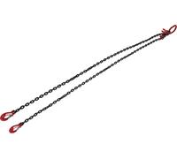Chaîne de levage avec 2 crochets réglables pour travaux de grutage, 2 mètres, 4,75 tonnes, 8 mm