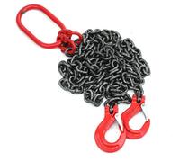 Chaîne de levage de 3 tonnes - 4 brins - 2 mètres de longueur - Chaîne de 8 mm - Acier allié de qualité 80 - Crochets en acier revêtus par poudre - Résistante à la chaleur pour les charges