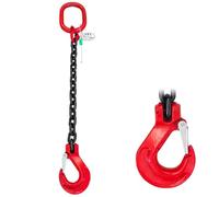 Chaîne de levage pour moteur de 5 tonnes avec crochet, élingue de levage robuste pour la manutention en usine, en entrepôt et dans les ports - Marquage standard inclus, options de capacité 1