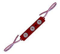 Chaîne de modules LED Rouge 12V 1,5W 125mA IP65 3x LED par module 88,5x17,5mm