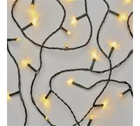 Chaîne de Noël EMOS LED, 18 m, intérieur et extérieur, blanc chaud, minuterie, D4AW04