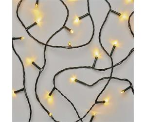 Chaîne de Noël EMOS LED, 18 m, intérieur et extérieur, blanc chaud, minuterie, D4AW04
