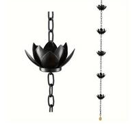Chaîne de Pluie Chaîne Attrape-Pluie Lotus pour Gouttières Extérieures Coupelles de Chaîne de Pluie pour Remplacer le Tuyau de