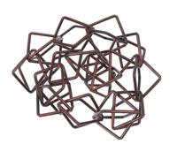 Chaîne de Pluie en Alliage D’aluminium pour Gouttière et Balcon | Décorative, Son Discret, Démontable, Résistante à Corrosion, Forme Créative, Marron