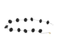 Chaîne de Pluie en Fer Noir 8,5 Pieds avec 12 Tasses Lotus | Gouttière de Jardin ou Porche, Son Doux, Installation Facile, Protège Murs et Réduit L’érosion