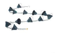 Chaîne de pluie en fer pour l'extérieur avec précision géométrique et traitement conçu pour résister aux intempéries et harmonie visuelle (couleur bronze)