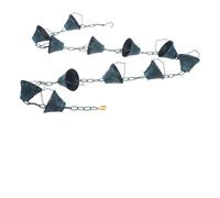 Chaîne de pluie en fer pour l'extérieur avec précision géométrique et traitement conçu pour résister aux intempéries et harmonie visuelle (bleu)